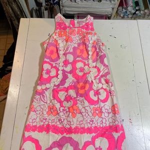 COPY - Lilly Pulitzer Pink and Orange Floral Mini Dress